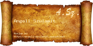 Angeli Szulamit névjegykártya